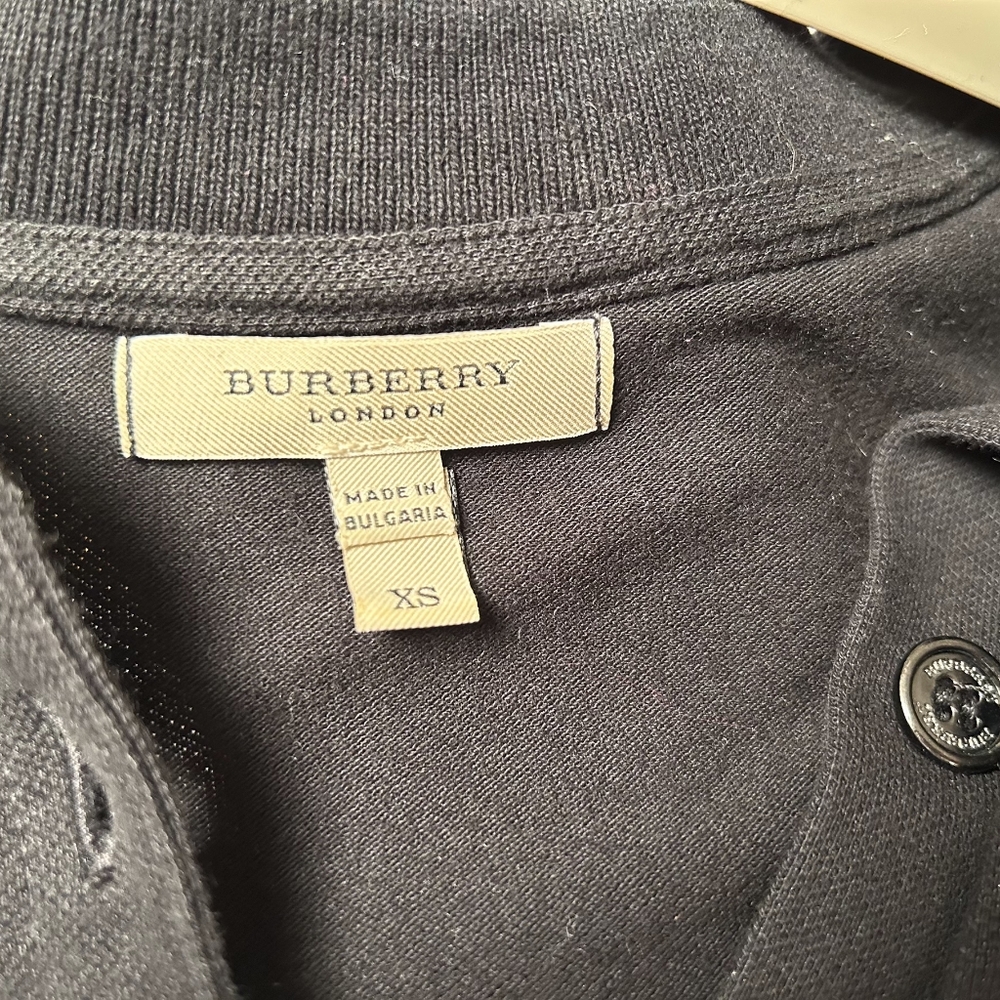 Black Short puffed sleeve pre-owned vintage Burberry shirt